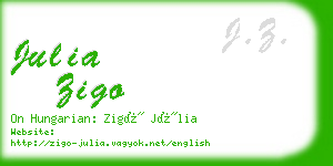 julia zigo business card